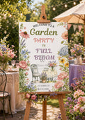 In Full Bloom Garden Party Welcome Sign | Editable Template (Digital Download Only)