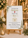 Wedding Photo Sharing Sign | Editable Template | Digital Download Only